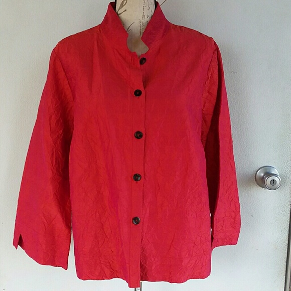 Iredescent Kathleen Sommers Size Large Red Orange - Picture 2 of 4